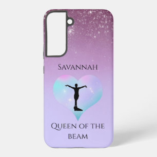 Purple Queen Of The Beam Gymnastics Personalized Samsung Galaxy Case