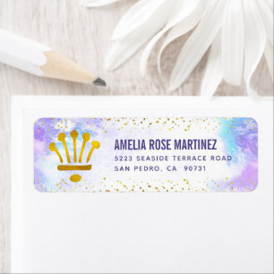 Purple Quinceañera Aquarelle Gold Parties scintill