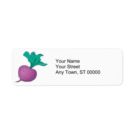 purple radish return address label