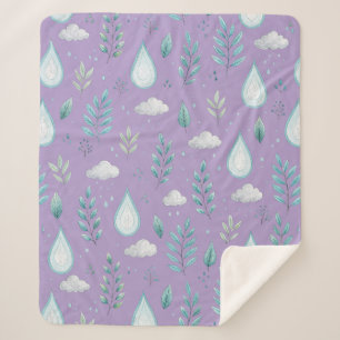 Purple Rain Cloud Sherpa Blanket – Cozy & Warm