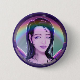 Purple Rain fairy 2 Inch Round Button