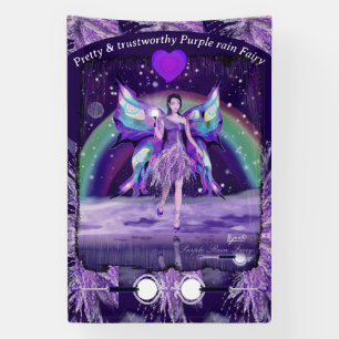 Purple rain fairy banner
