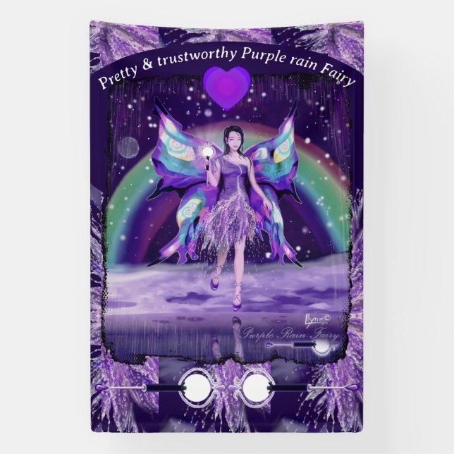 Purple rain fairy banner (Vertical)