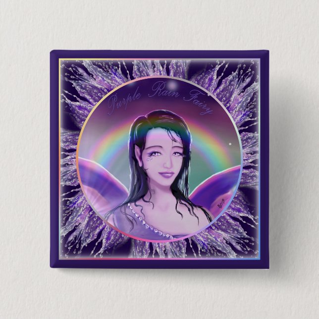 Purple Rain fairy Button (Front)