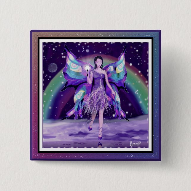 Purple Rain fairy Button (Front)