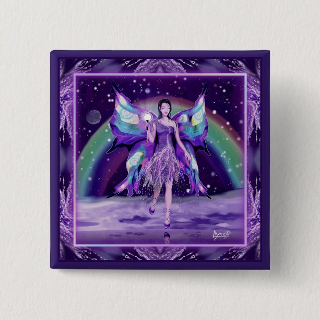 Purple Rain fairy Button (Front)