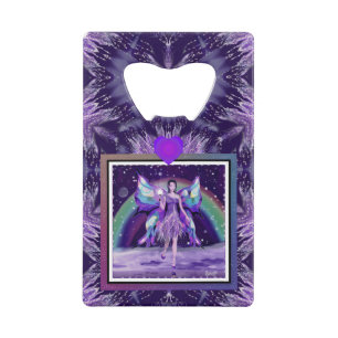 Purple rain Fairy Credit Card Bottle Opener