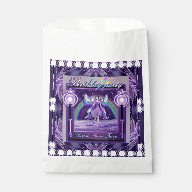Purple rain fairy favour bag (Front)