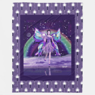 Purple Rain fairy Fleece Blanket
