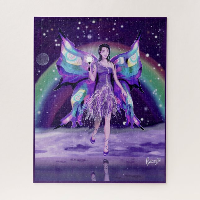 Purple Rain Fairy Jigsaw Puzzle (Vertical)
