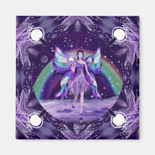 Purple rain fairy magnet