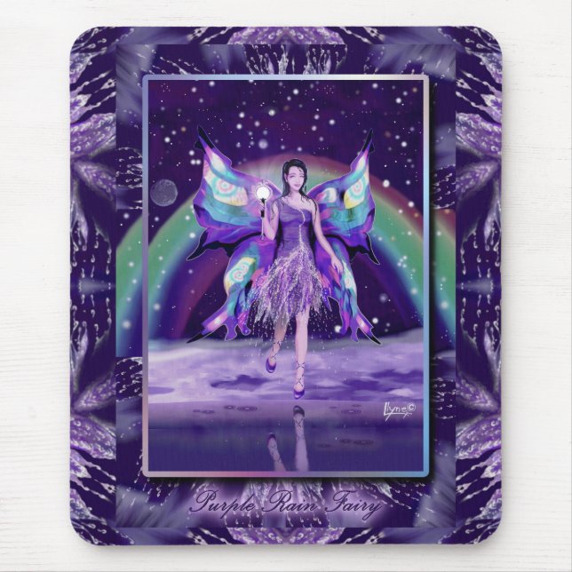 Purple Rain fairy Mouse Pad (Front)