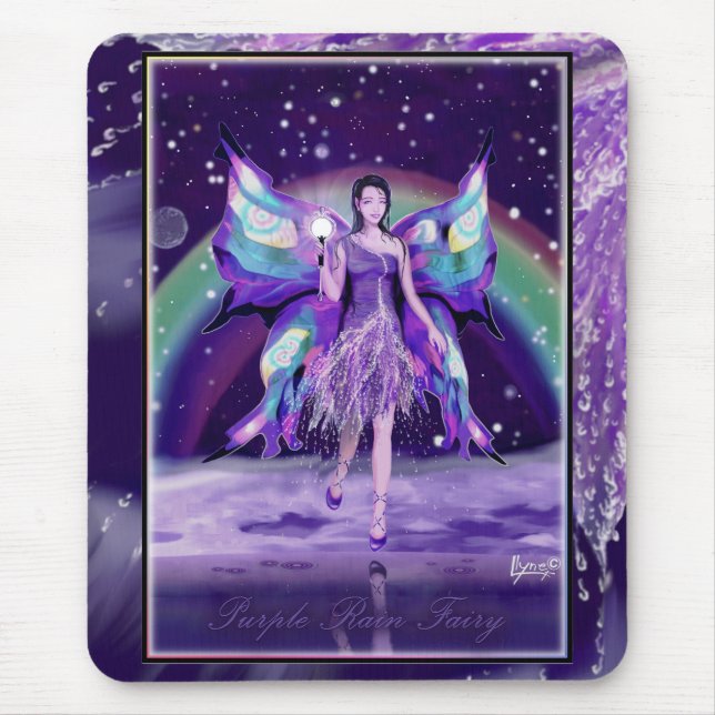 Purple Rain fairy Mouse Pad (Front)