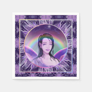 Purple rain fairy  napkin