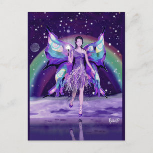 Purple Rain fairy Postcard