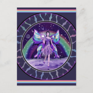 Purple Rain Fairy Postcard