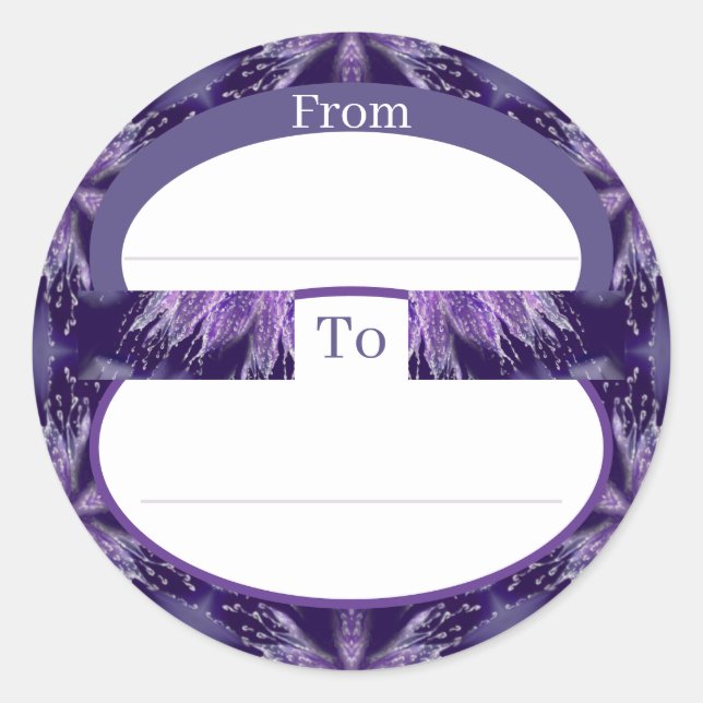 Purple Rain Fairy round sticker (Front)