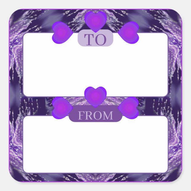 Purple rain fairy  square sticker (Front)