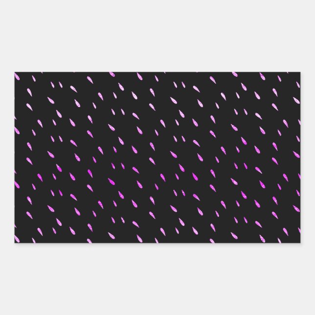 Purple Rain Faux Foil Metallic Black Background Sticker (Front)