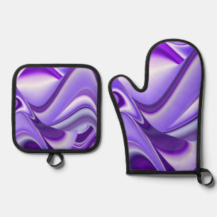 Purple Rainbow Dreams Oven Mitt & Pot Holder Set