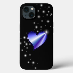 Purple Rainbow Heart with Stars iPhone 13 Case