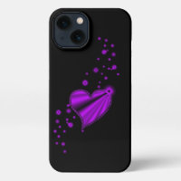 Purple Rainbow Heart with Stars