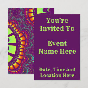 Purple Rainbow Remix Invitation