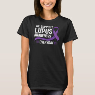 Purple Rainbow Ribbon Support Warrior Of A Lupus A T-Shirt