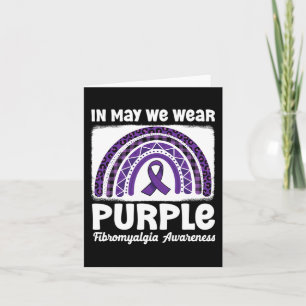 Purple Rainbow Support Fibro Warrior Fibromyalgia Card