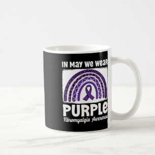 Purple Rainbow Support Fibro Warrior Fibromyalgia  Coffee Mug
