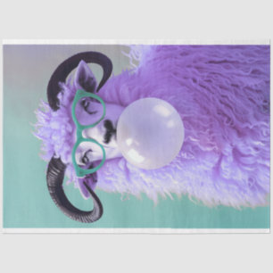 Purple Ram Blowing Bubble Gum Decouapge Tissue Paper