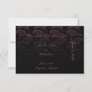 Purple Raven Gothic Wedding Save the Date