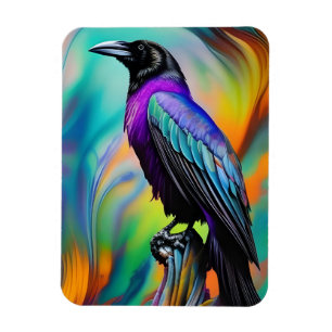 Purple Raven, Northern Lights  Magnet