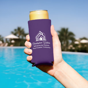 Purple Real Estate Company Customized Realtor Seltzer Can Cooler