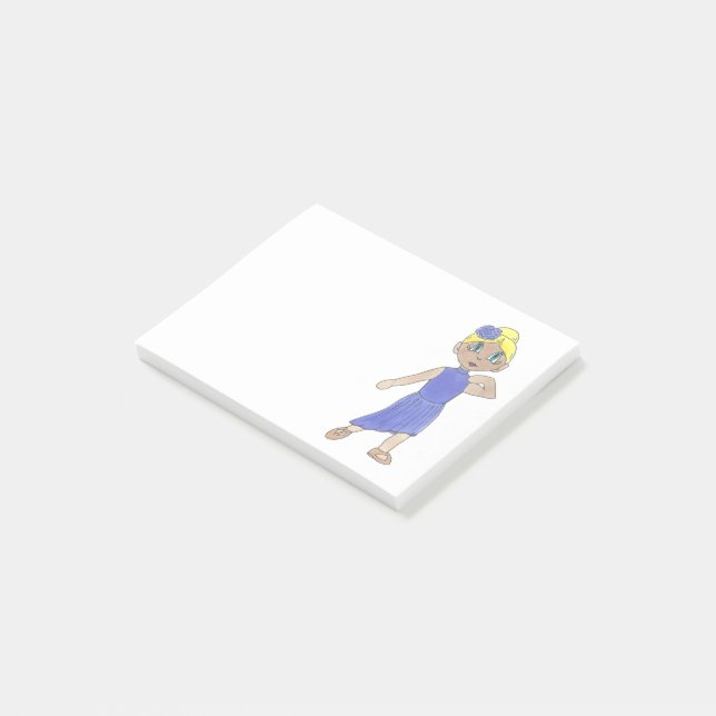 Purple Recital Costume Lyrical Dance Modern Dancer Post-it Notes (Angled)