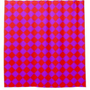 Purple Red Chequered Diamond Pattern