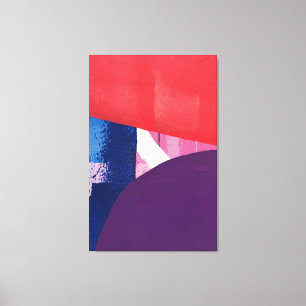 Purple & Red Graffiti - Street Art Collection Canvas Print