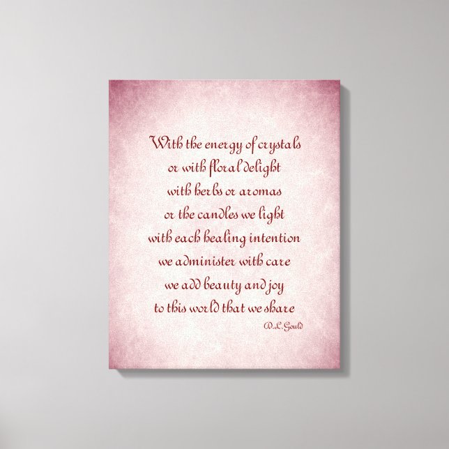 Purple Red Holistic poem art canvas Print (Front)