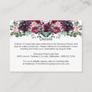 Purple Red Mauve Pink Spray Enclosure Cards