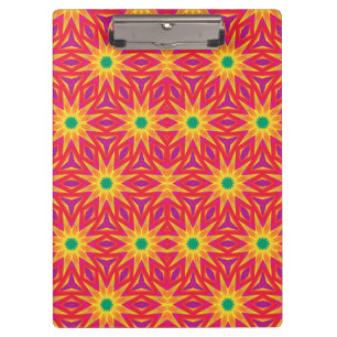 Purple, Red, Orange, Yellow and Green design Clipboard