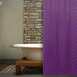 Purple red Pattern wildflower Shower Curtain