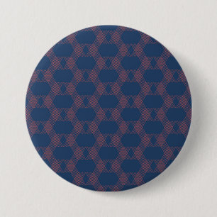 Purple, red, trendy, cool modern decorative art 3 inch round button