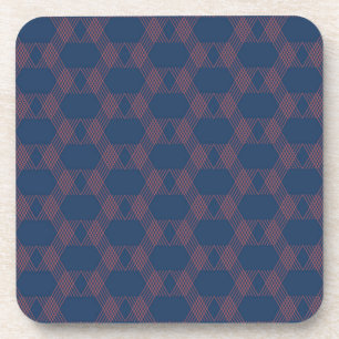 Purple, red, trendy, cool modern decorative art coaster