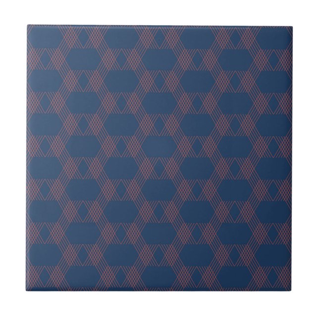 Purple, red, trendy, cool modern decorative art tile (Front)