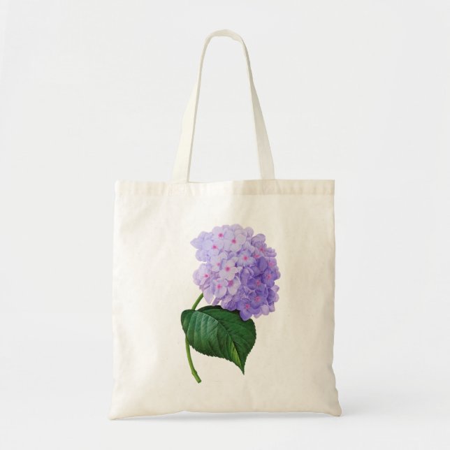Purple Redoute Hydrangea Budget Tote Bag (Front)