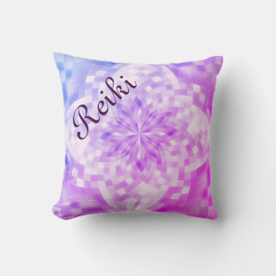 Purple Reiki Throw Pillow