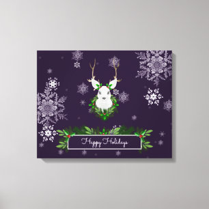 Purple Reindeer Canvas Print