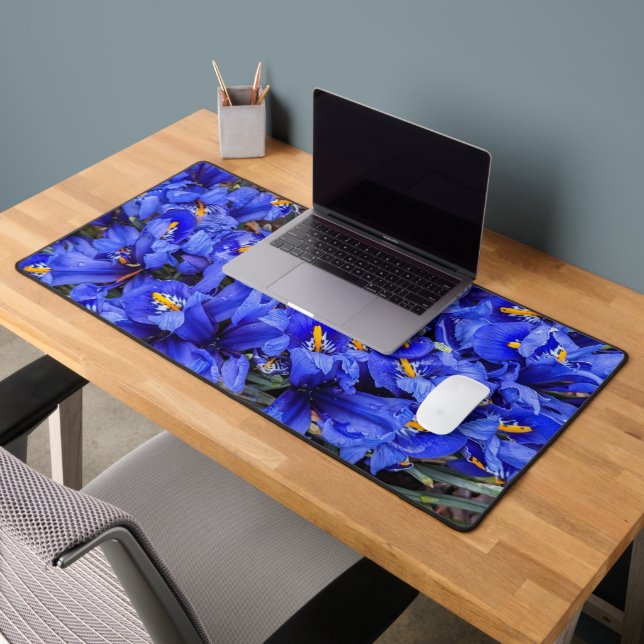 Purple Reticulated Irises Floral Desk Mat (Office 2)