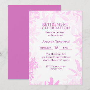 Purple Retirement Party Celebration   Invitation
