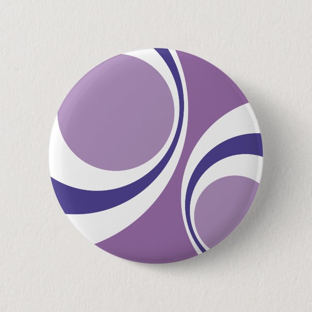 purple retro 2 inch round button (Front)